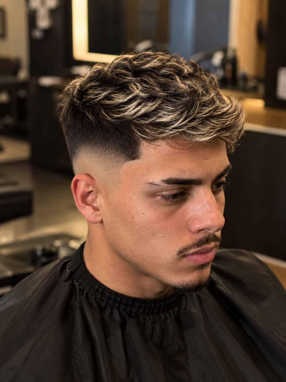 Cabelo masculino com luzes